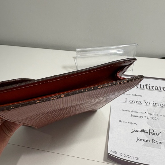 Authentic LOUIS VUITTON cognac epi leather pouch clutch with certificate - Picture 11 of 14